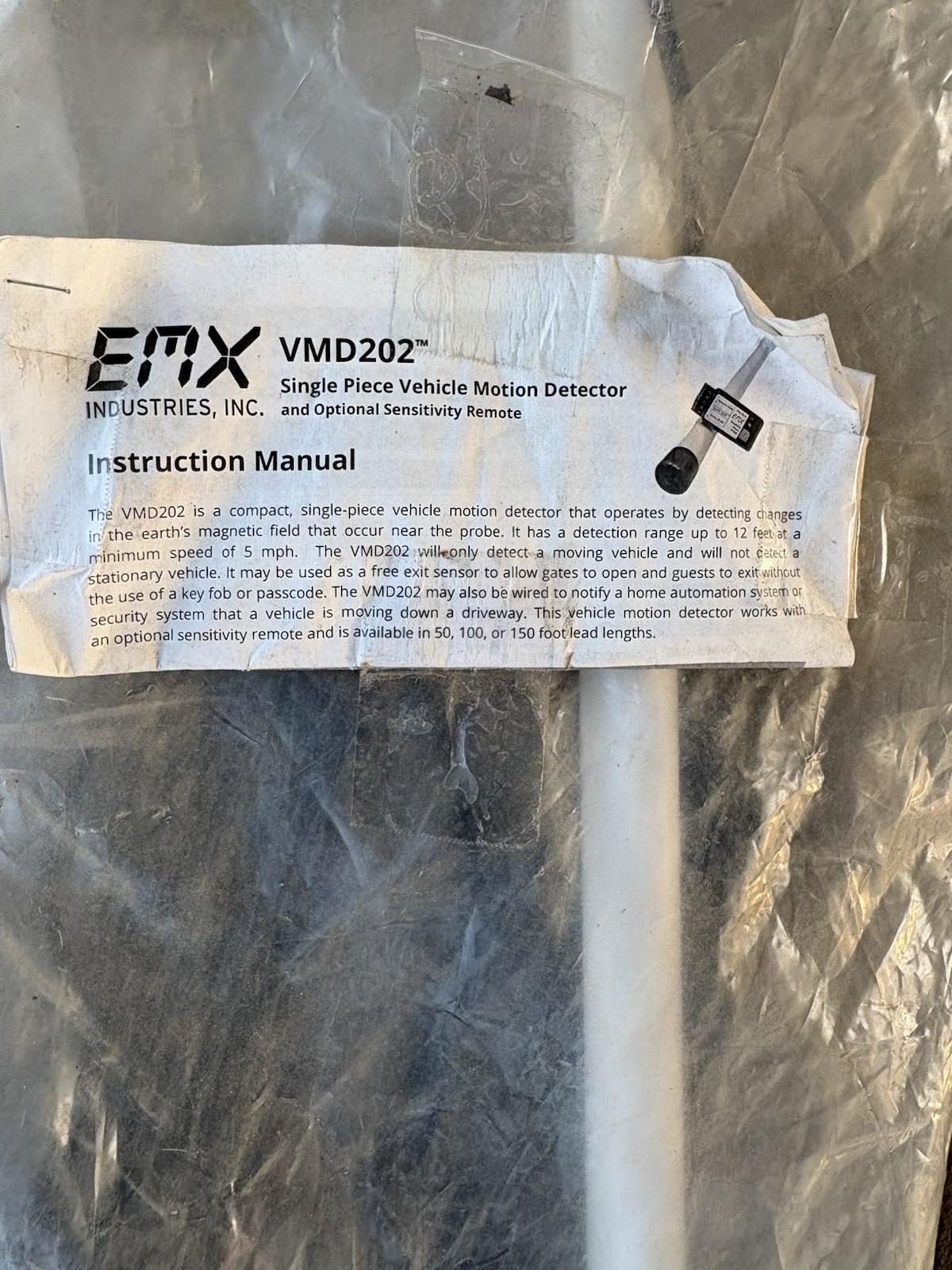 Emx Vmd 202 Single Piece Motion Detector