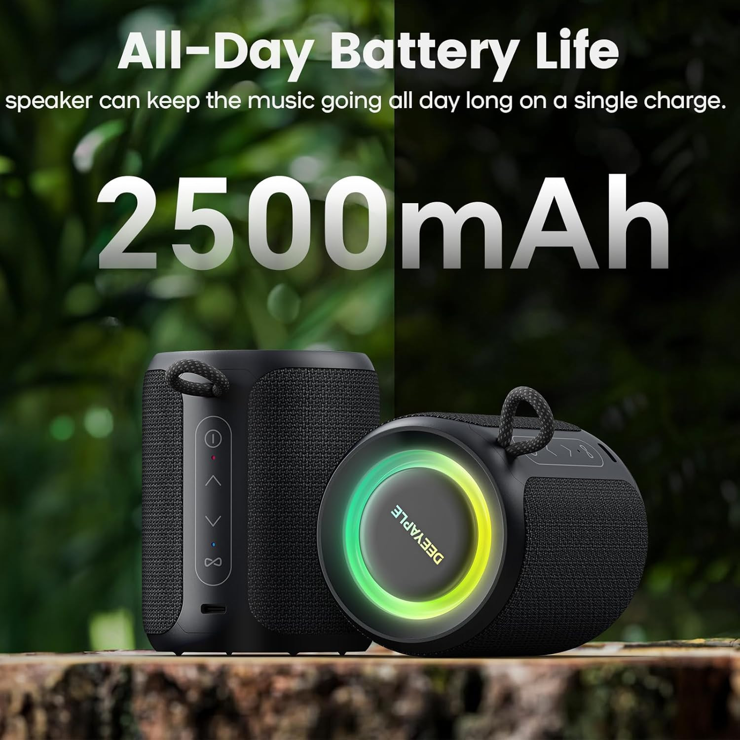 Bluetooth Speaker Wireless,Ip67 Waterproof & Dustproof Portable Speaker with Lig