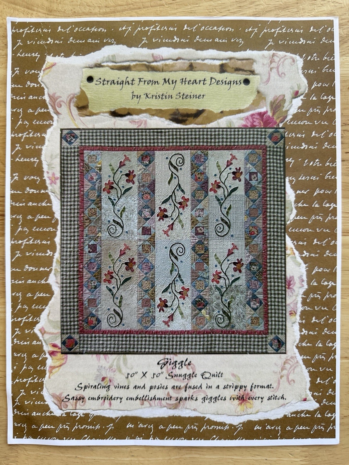 Giggle 50”x50” Snuggle Quilt Pattern By Straight From My Heart Designs