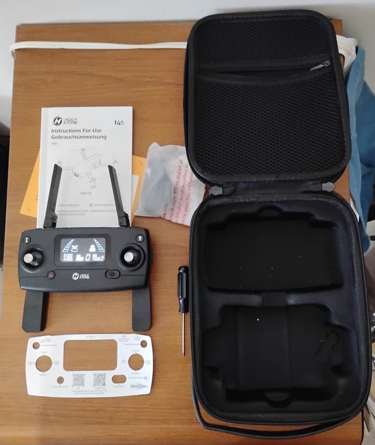 Holy Stone HS710 HS720 HS720G Remote Controller RC Transmitter, case, props, man