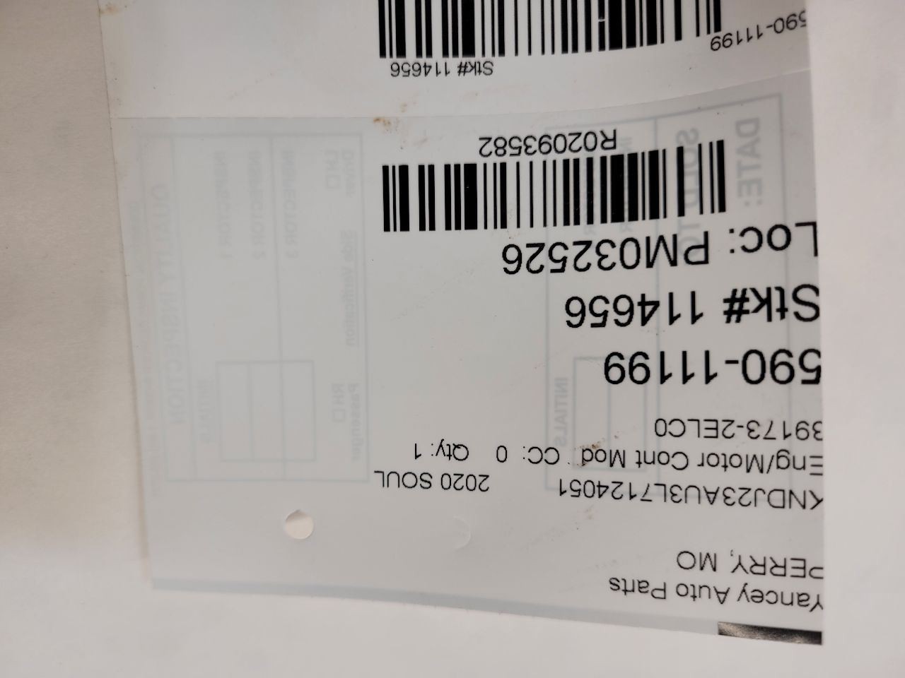 2020 - 2022 Kia Soul Engine ECM Electronic Control Module Gasoline Model 2.0L