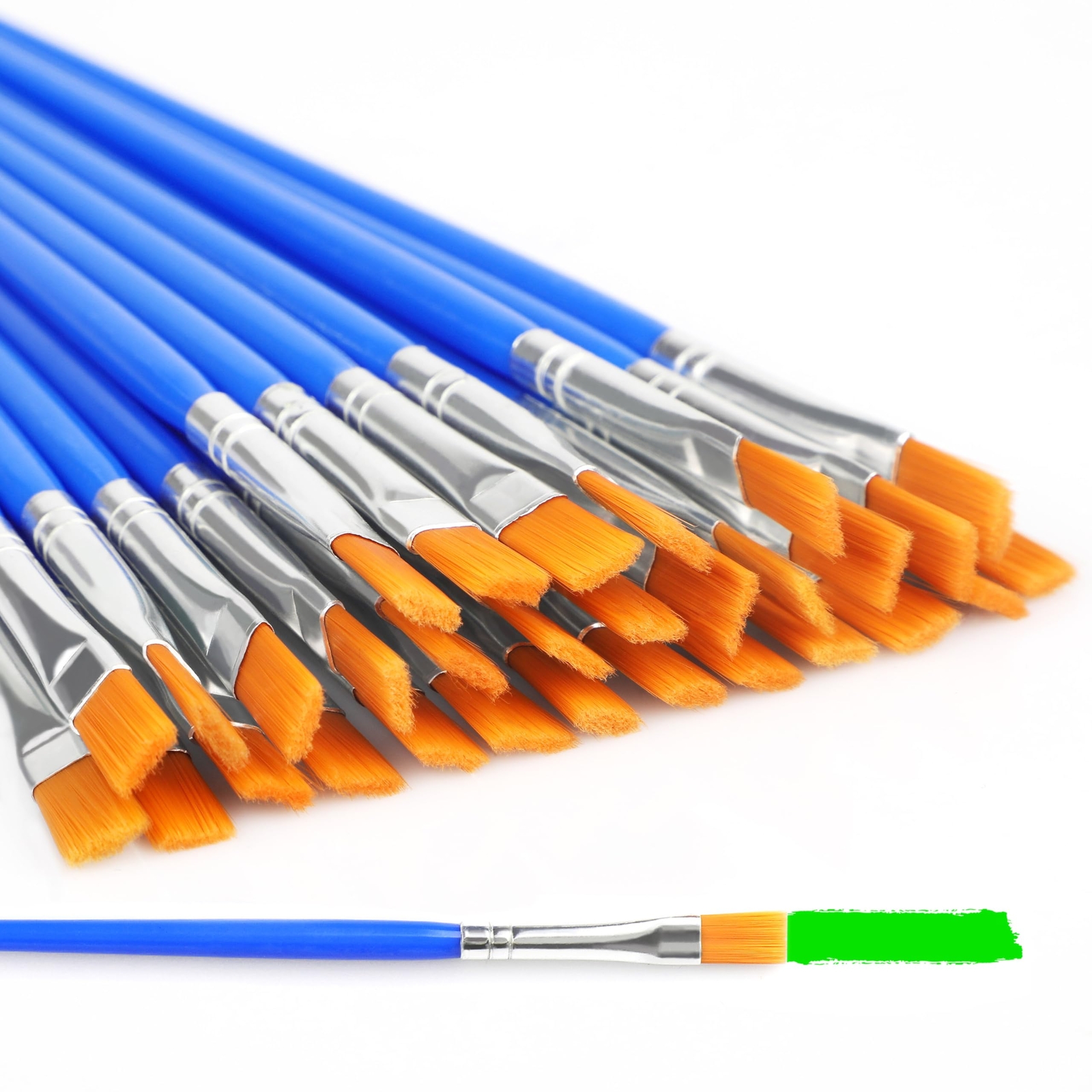 Flat Paint Brushes Small Acrylic Painting Brush For Watercolor Rock Painting