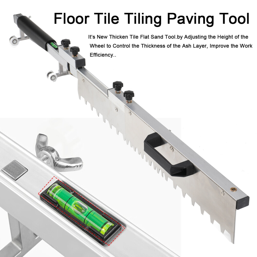 Flat Sand Tiling Paving Tool Tile Flat Ash Device650mm Foldable 410-810mmLength