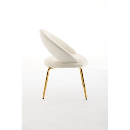 dining chair， Velvet fabric chair with golden legs is suitable for the kitchen