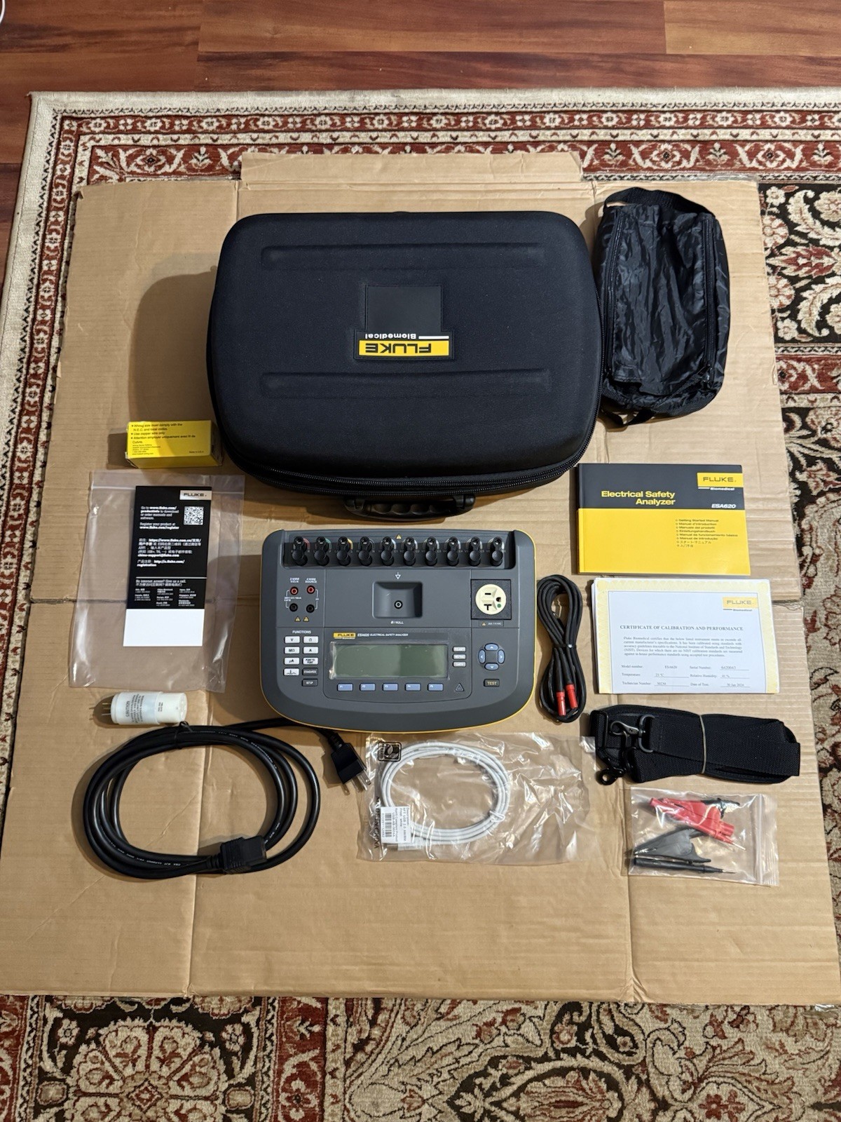 Fluke ESA620 Electrical Safety Analyzer Medical Tester w/ Accessories Cal. 2025