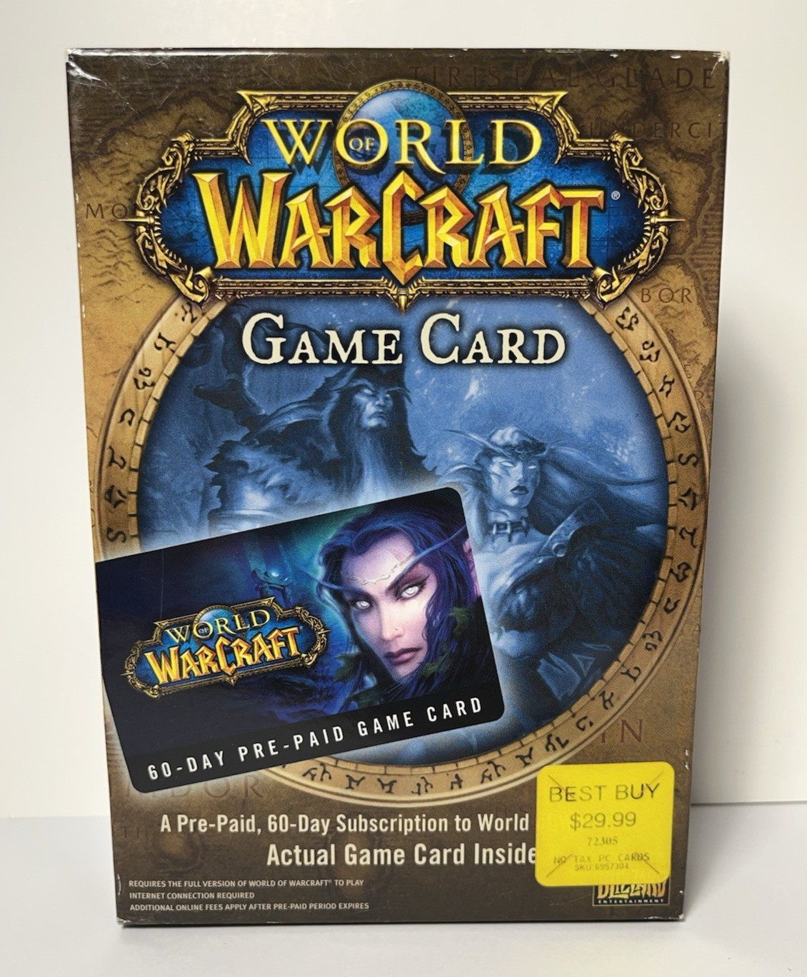 VTG World of Warcraft 60 Day Pre-Paid Game Card Box SEALED Collectible READ