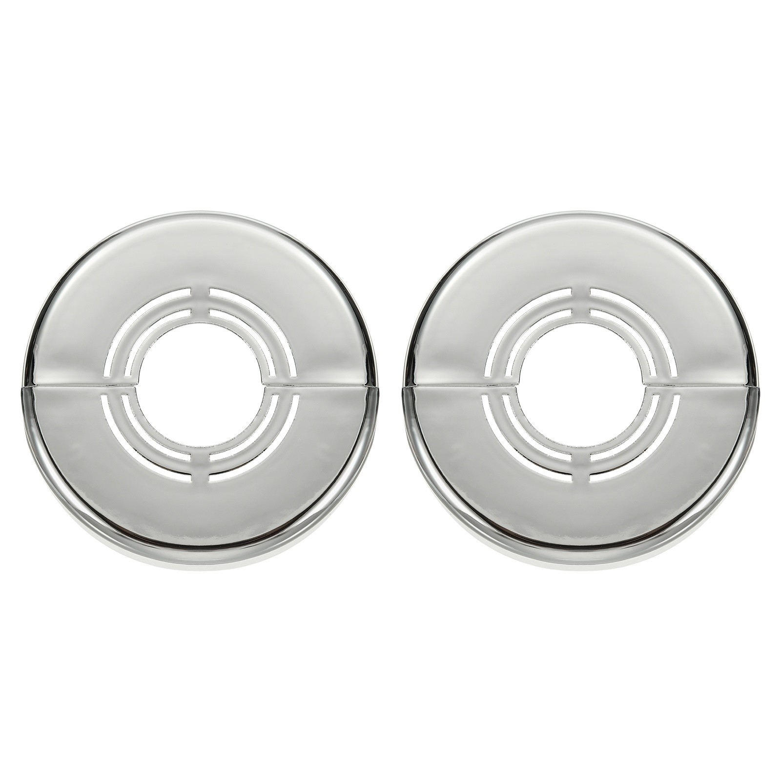 2pcs Wall Split Flange 0.59" Plastic Round Split Flange Pipe Cover, Silver
