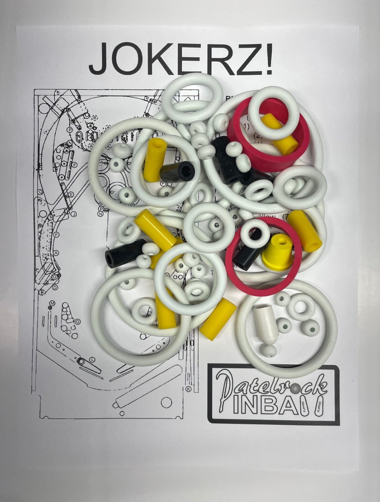 1988 Williams Jokerz Pinball Machine Rubber Ring Kit