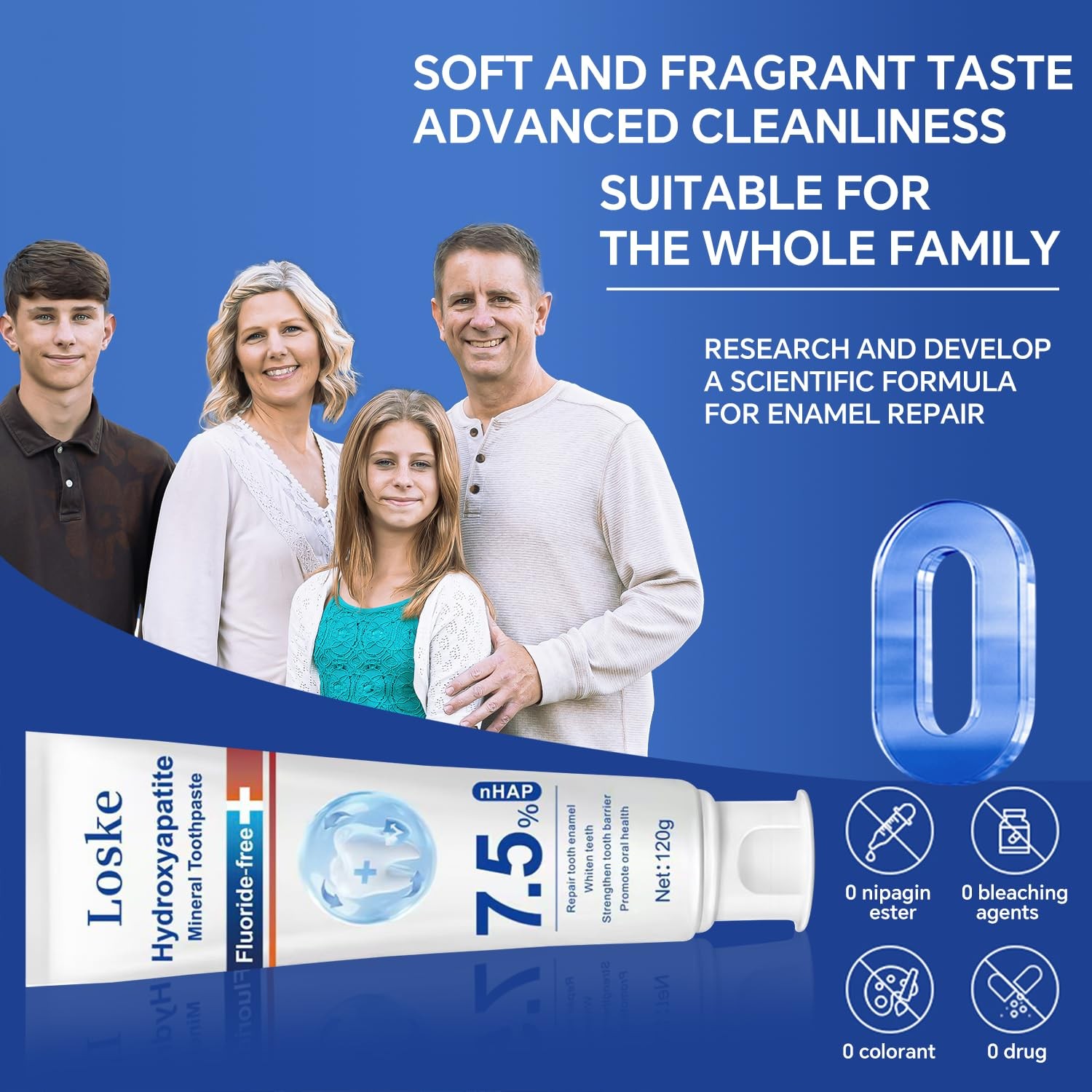 Hydroxyapatite Toothpaste for Stronger Teeth Natural Remineralization Formula