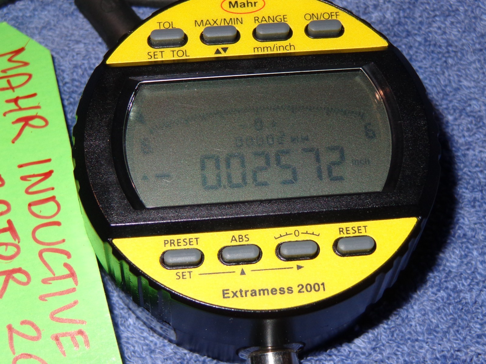 MAHR INDUCTIVE DIAL COMPARATOR EXTRAMESS 2001 W/CHARGER #FW1199