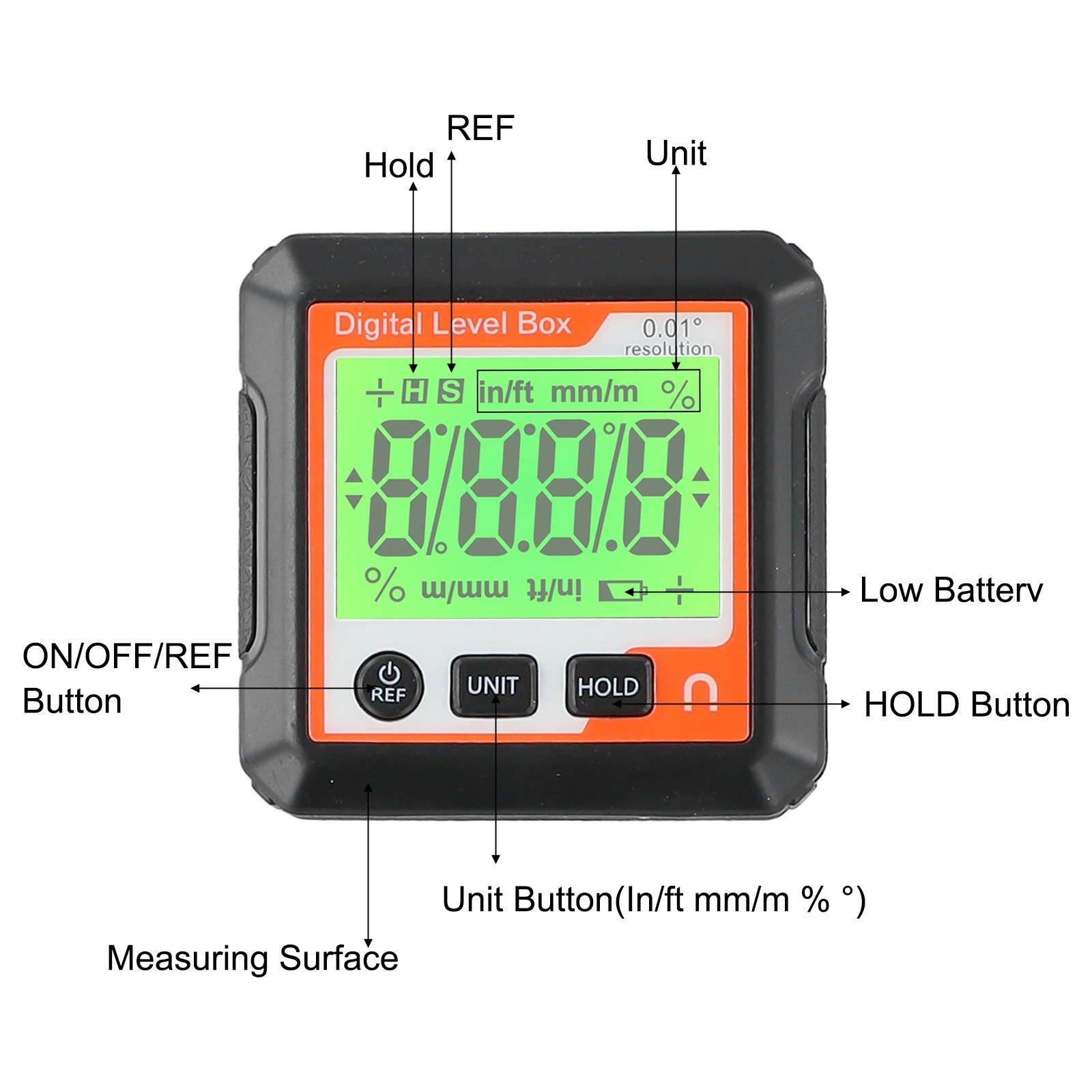 User Friendly Digital Angle Meter with Easy to Read Display and Features