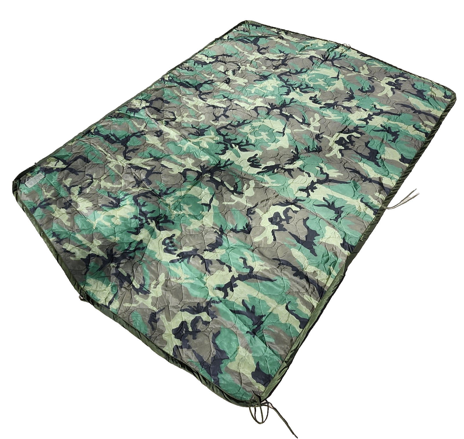 VTG USGI Woodland Camo (BDU) Insulative Poncho Liner Woobie Blanket Made in USA