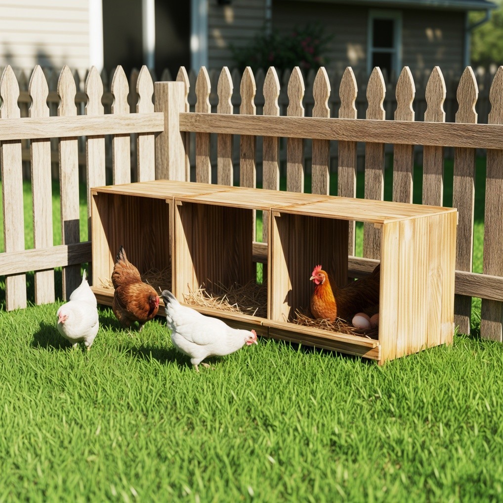Stackable Chicken Hen Coop Hutch 3 Holes Nesting Box DIY Lay Egg Poultry Boxes