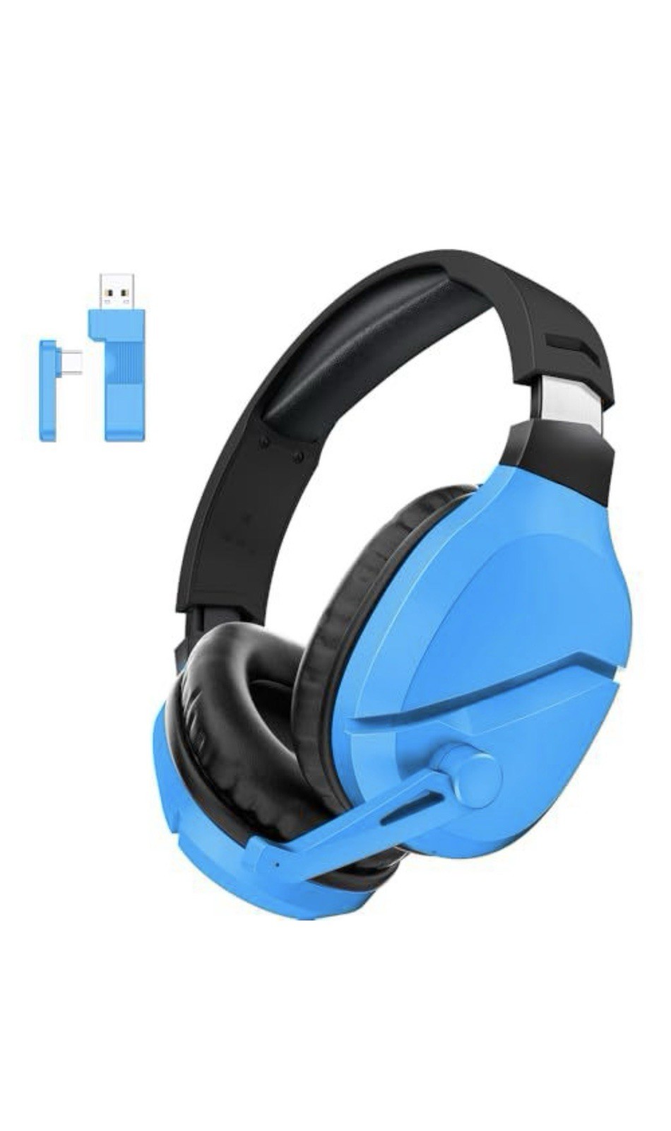 WolfLawS Wireless Gaming Headset Blue Noise Cancellation, 2.4G Bluetooth