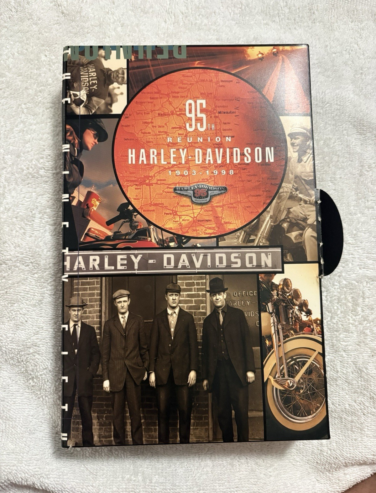Harley-Davidson 95th Anniversary Reunion 1998 Badge/Patch Set w Ticket Stubs