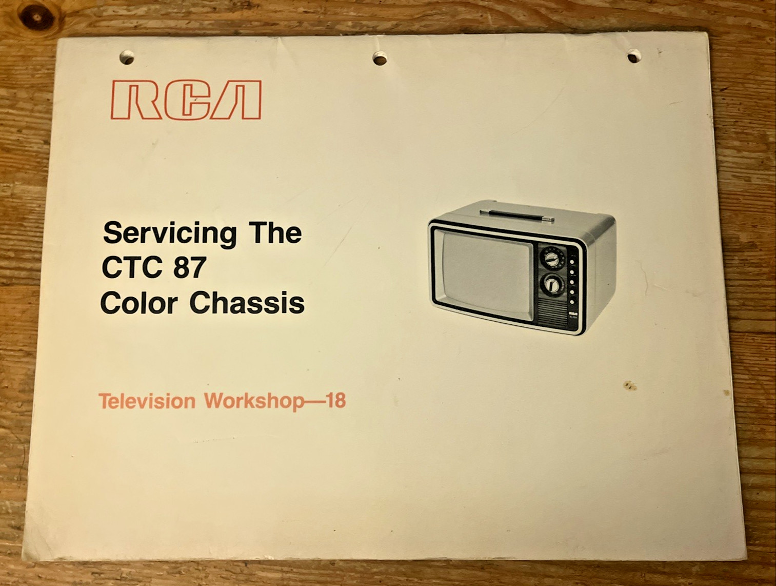 RCA Servicing The CTC 87 Color Chassis Television Workshop Manual Repair Book
