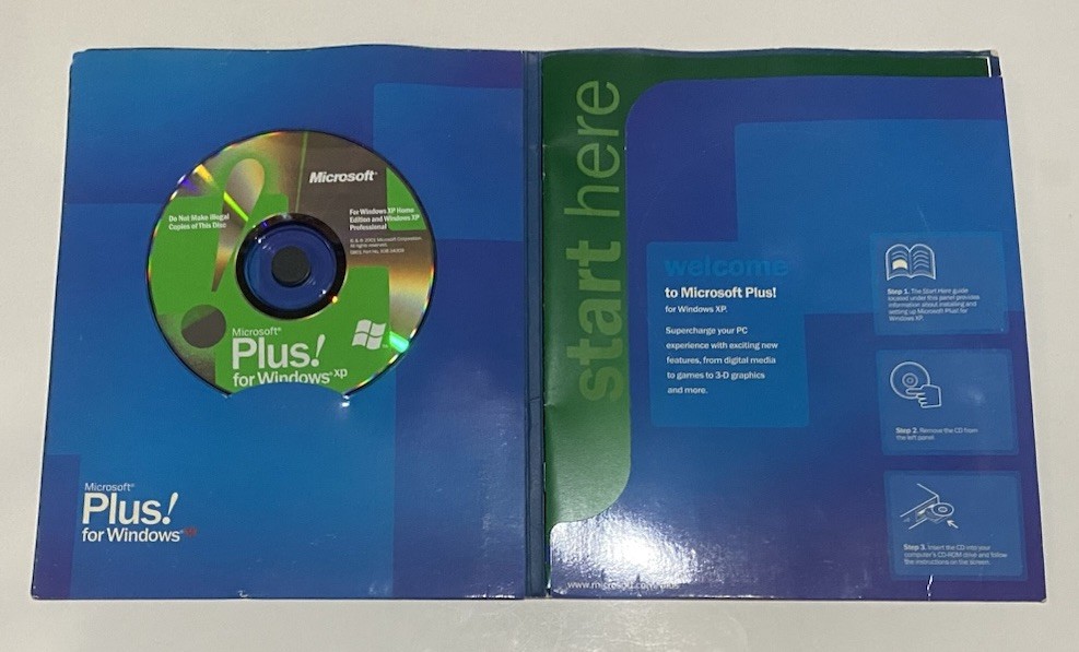 Microsoft Plus! for Windows XP Set With CD & Manual [COMPLETE]