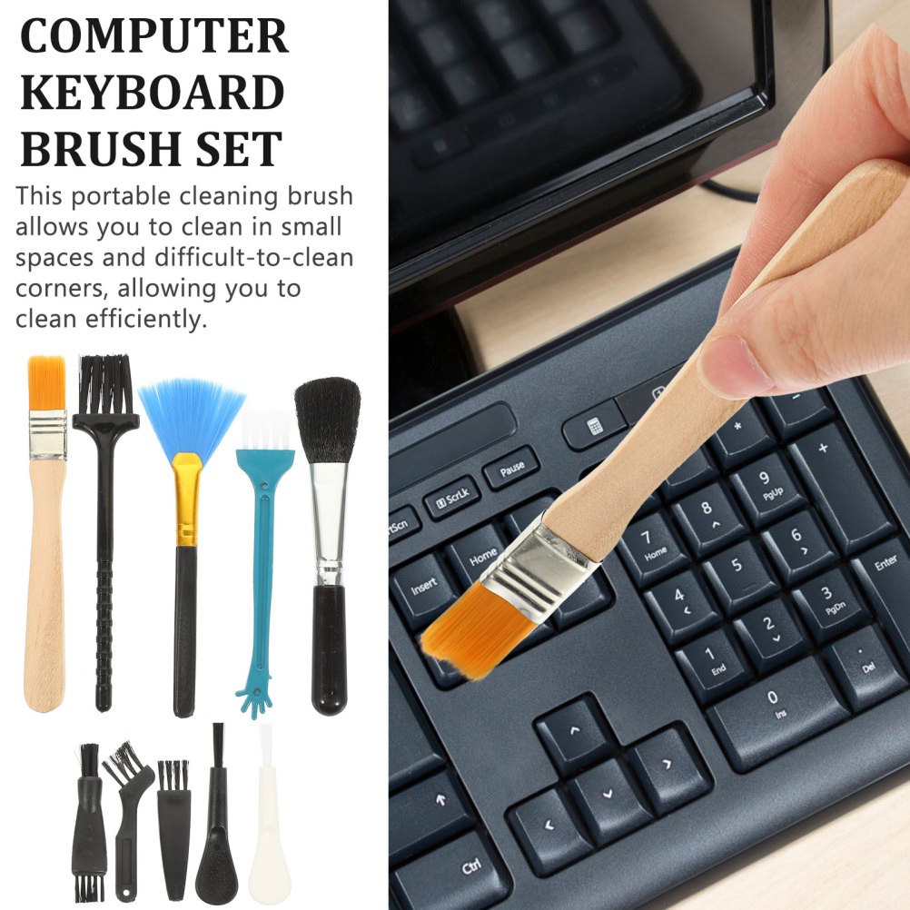 Portable Computer Cleaning Brush Set Reusable Keyboard Electronics Dust Removal
