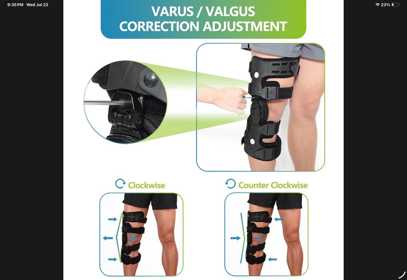 OA Unloader Knee Brace, Left Knee