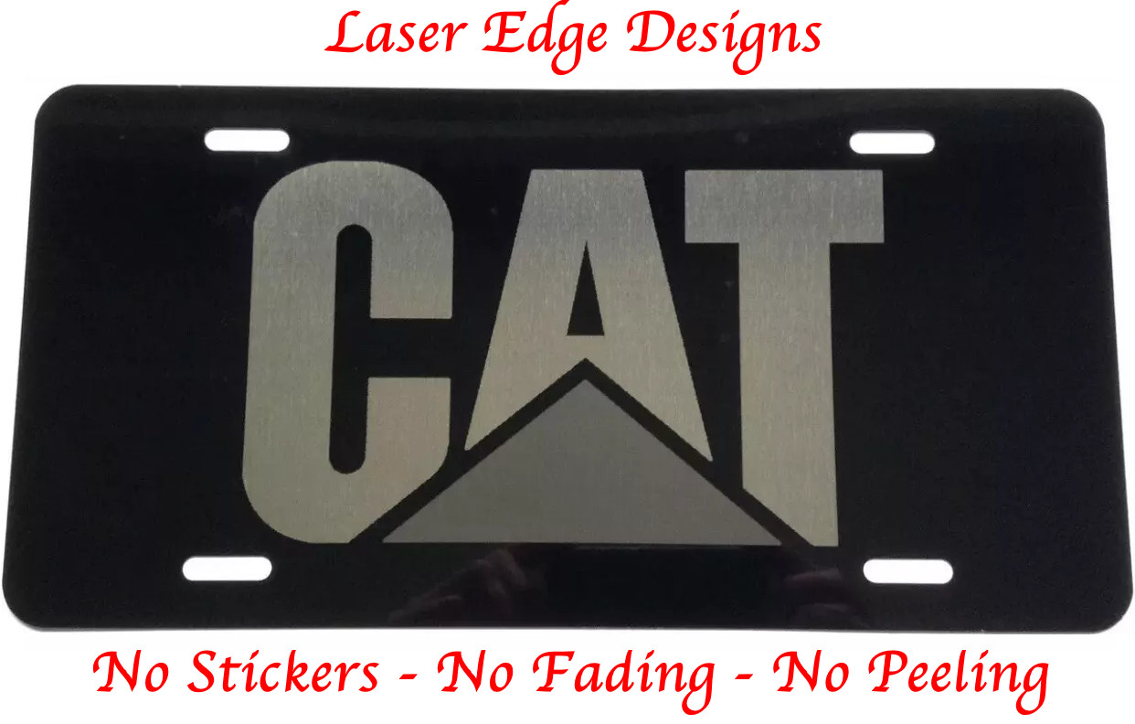 License Plate CAT Equipment Truck Auto car tag Aluminum Laser Engraved USA