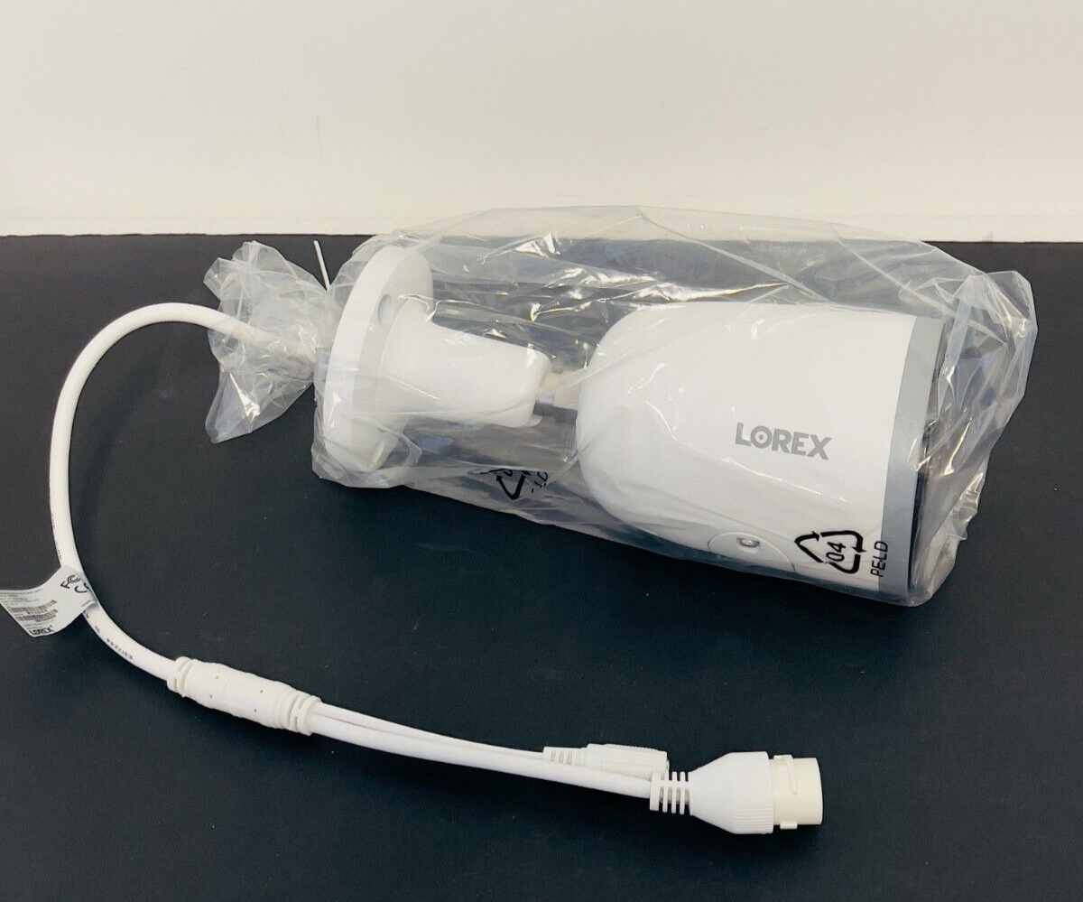 Lorex E895AB 4K Deterrence Bullet AI PoE IP Wired Add-On Security Camera, New