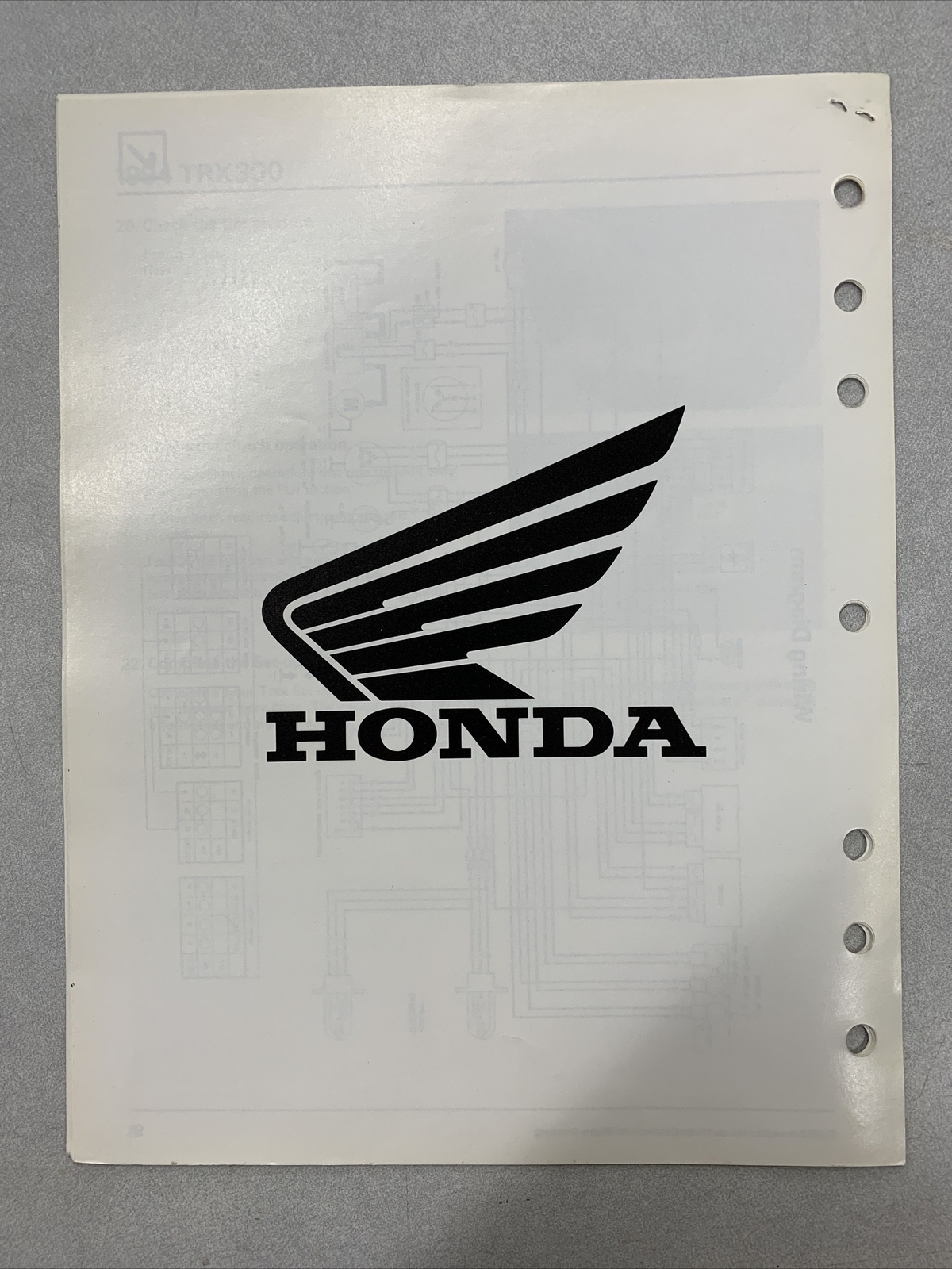 1994 HONDA TRX300 ATV SETUP INSTRUCTIONS