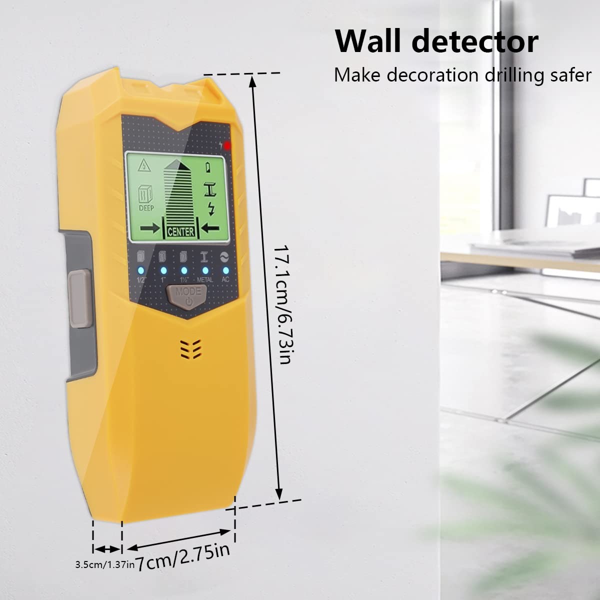 Stud Finder Wall Scanner, 5 in 1 Electronic Stud Sensor, Metal Detector Wall ...