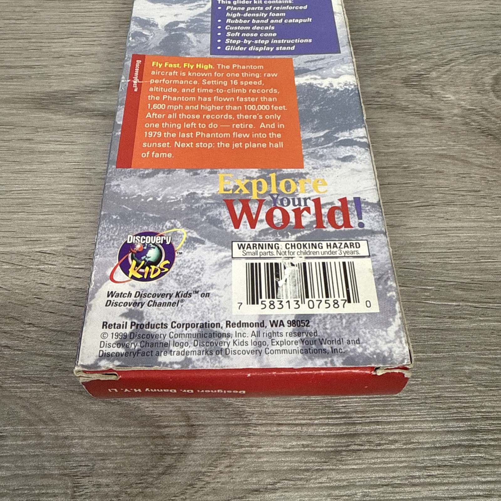 1999 Discovery Channel Tech Phantom F-4D Glider Mach Flight- New Open Box