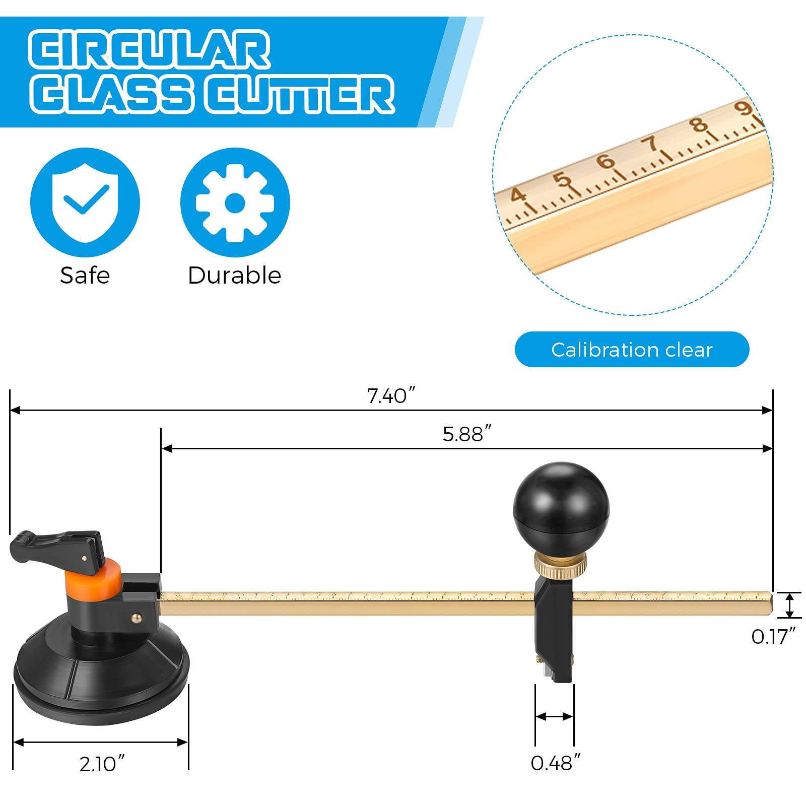 Mudder 6 Pieces Glass Cutter Tool Set Includes Pencil Style Cutting Tool...