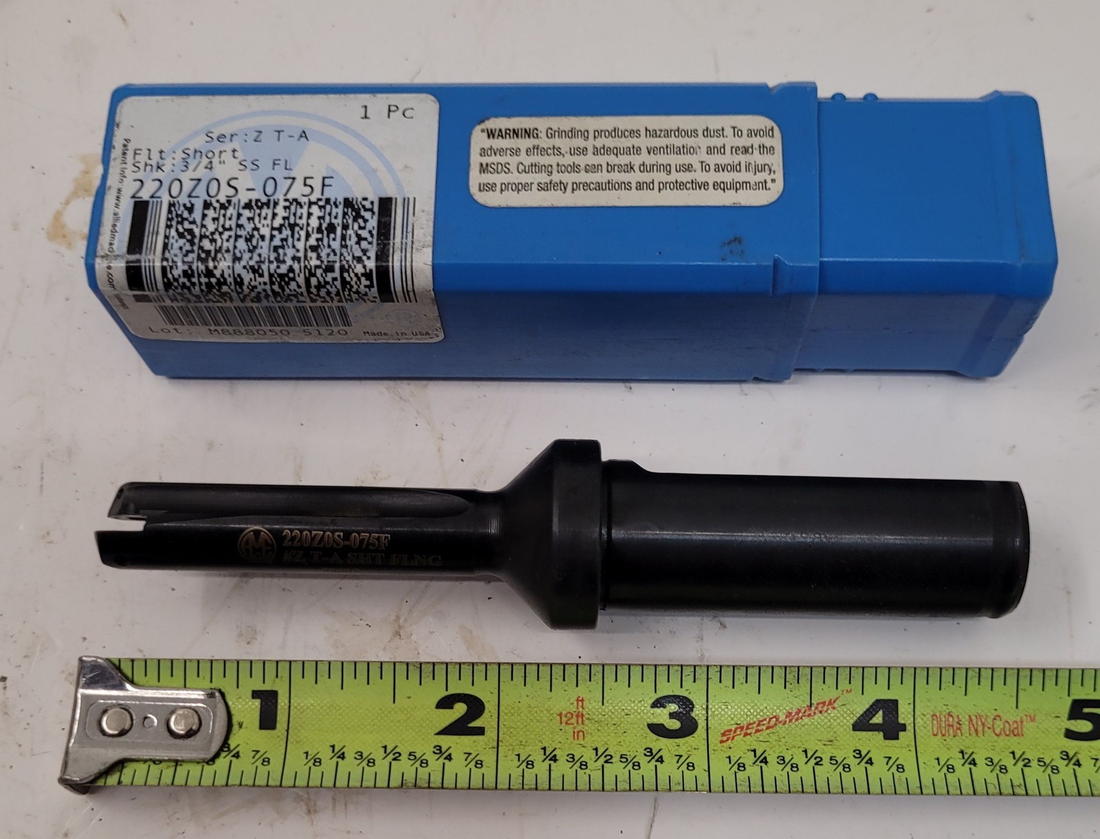 Allied Machine 220Z0S-075F T-A - Series Z Flanged Shank Straight Flute Holder