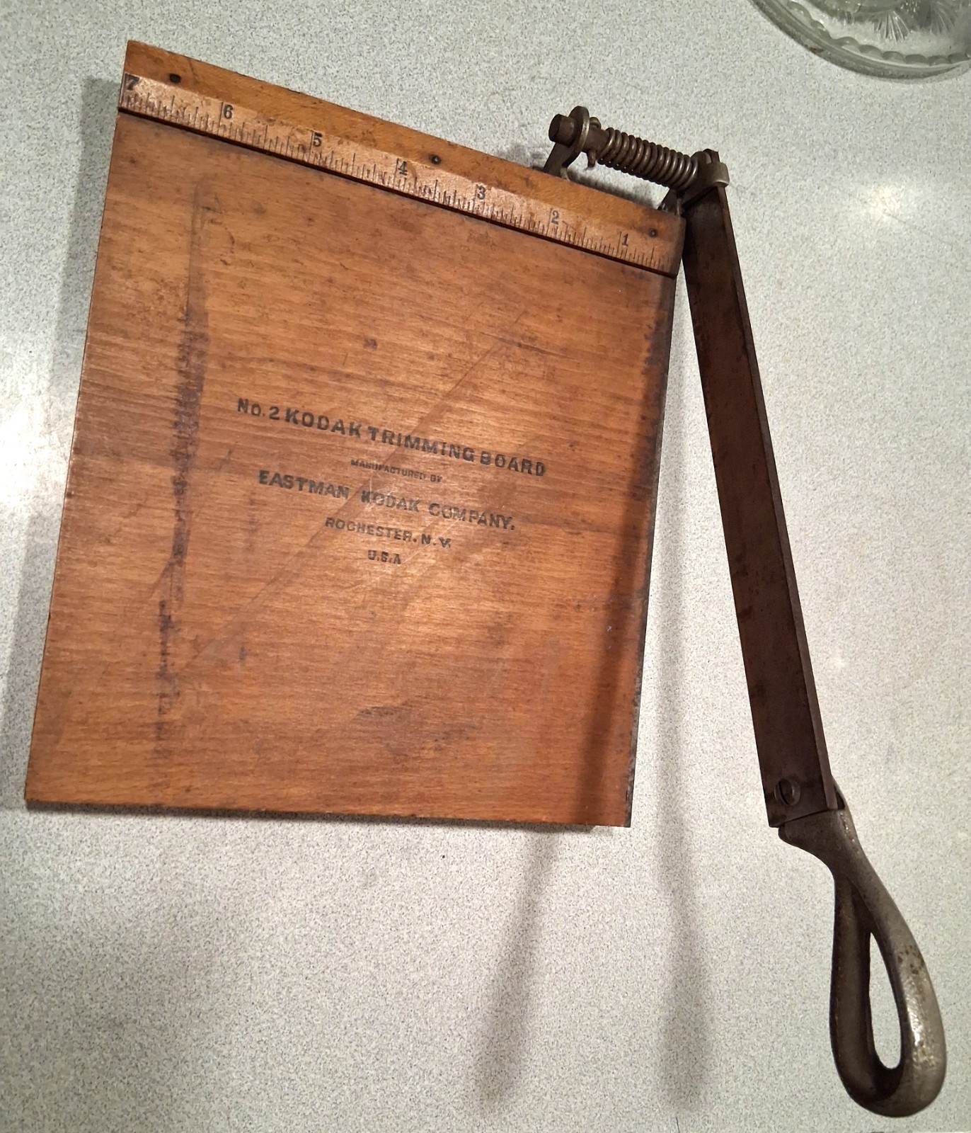 Eastman Kodak Trimming Board Film Negative Guillotine Cutter Vintage Photogtaphy