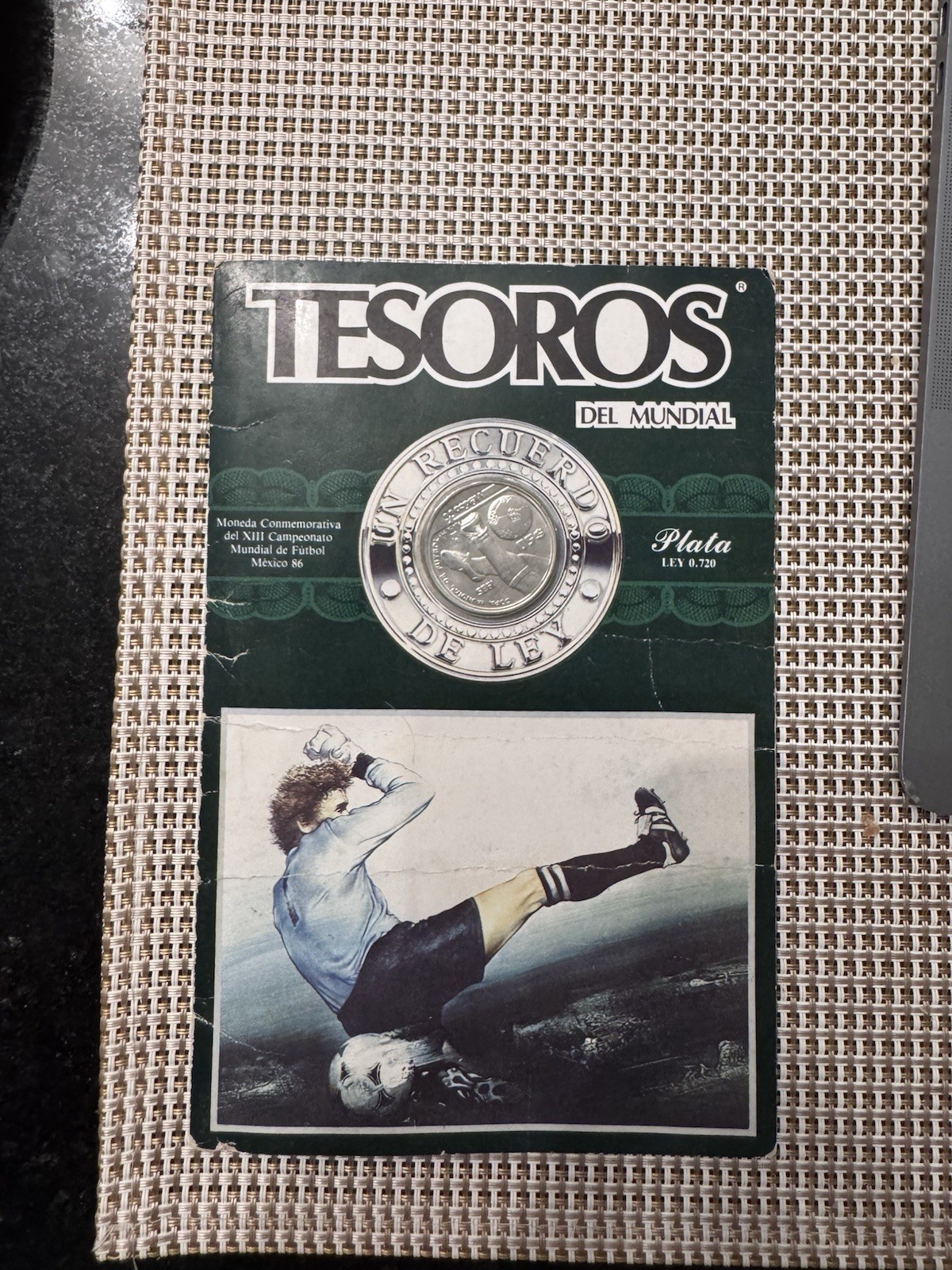 Mundial Futbol Mexico 86 Moneda 50 pesos Plata Ley 0.720