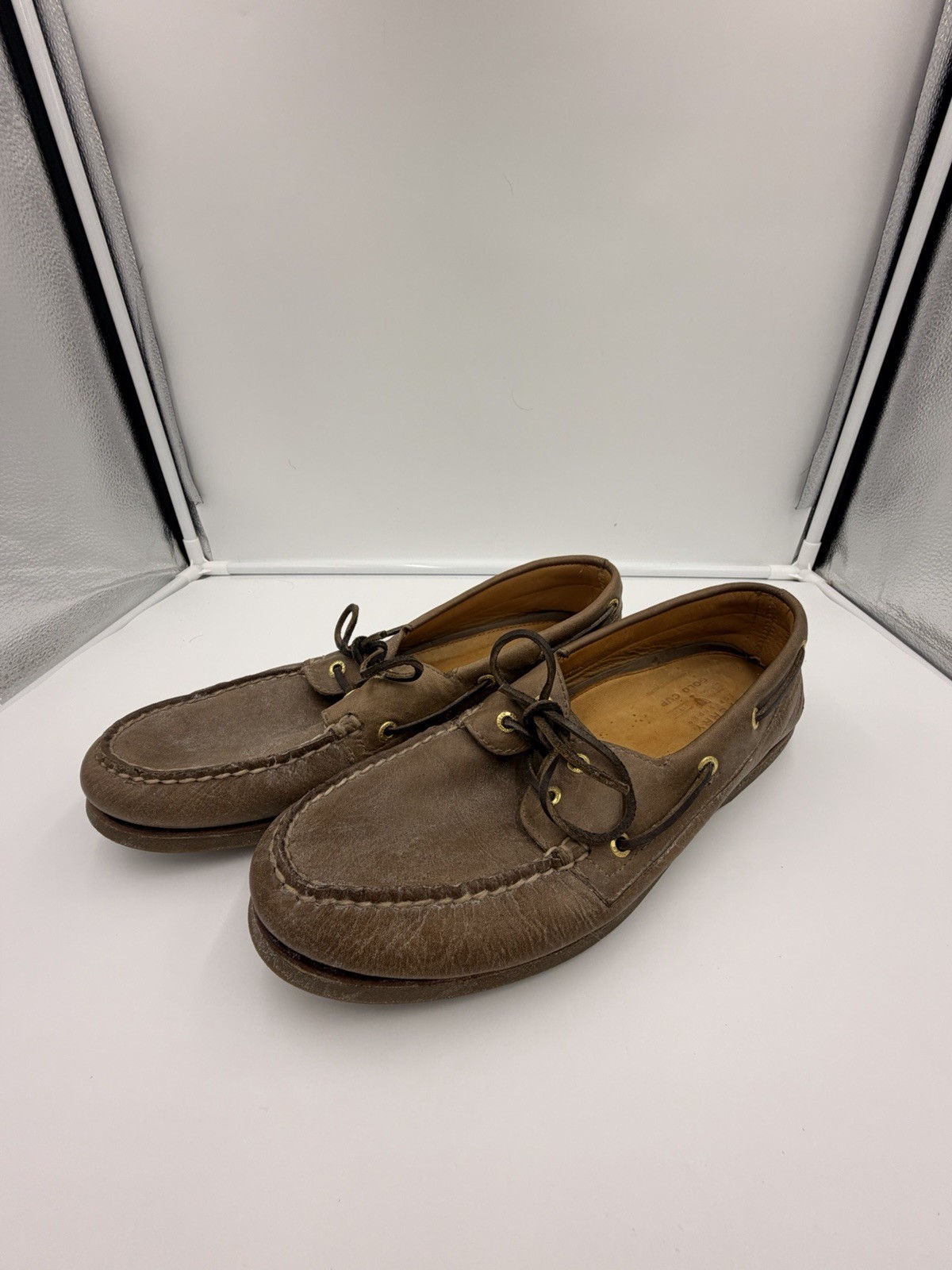 Sperry Gold Cup Authentic Original Tan Leather Boat Shoe Men’s Size 13