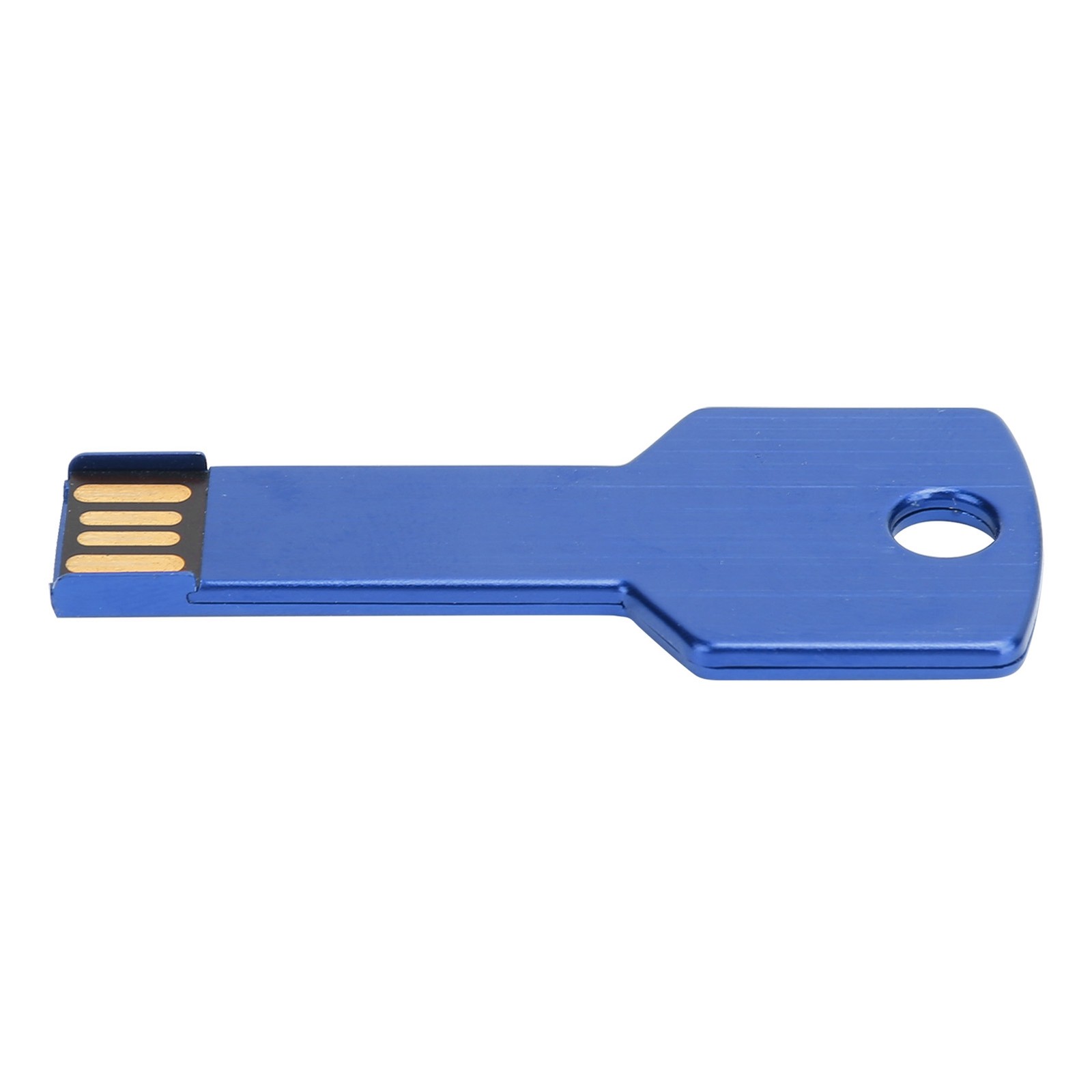 Blue USB Flash Drive Key Shape USB Memory Disc Plug And Play U Disc For Com QBUU