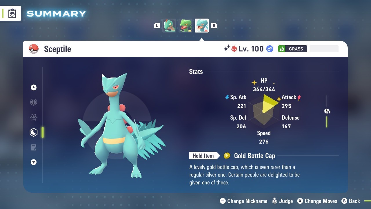 Pokémon Legends: Z-A Shiny Sceptile 6iv ✨Max EV✨ ALPHA