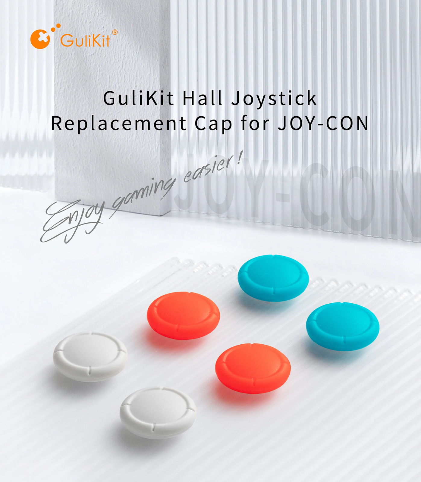 GuliKit NS42 Hall Joystick Replacement Cap for JOY-CON Replace Shell 6PCS