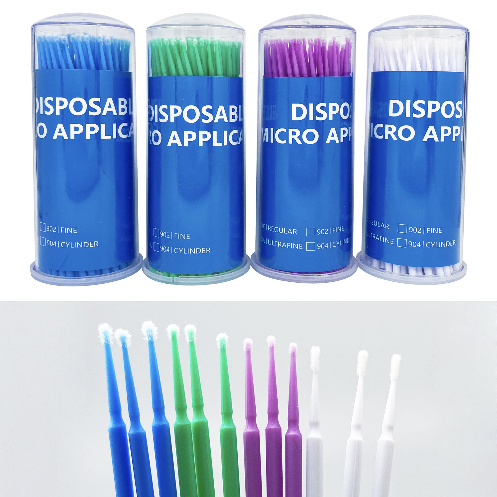 Dental Disposable Micro Applicator Brush 1.5/2.0/2.5mm 100pcs/Bottle