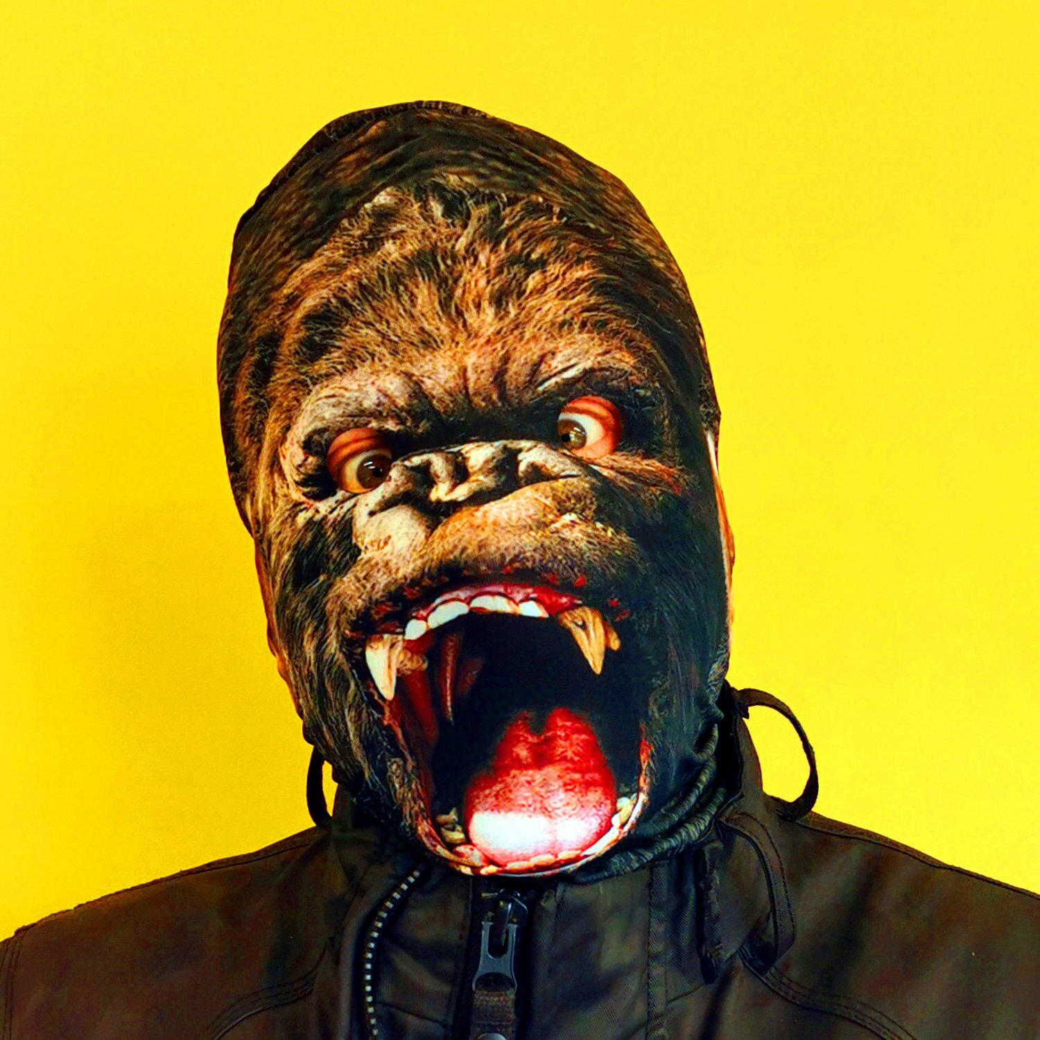 3D Effect Face Skin - Gorilla face - Fabric - Halloween Mask