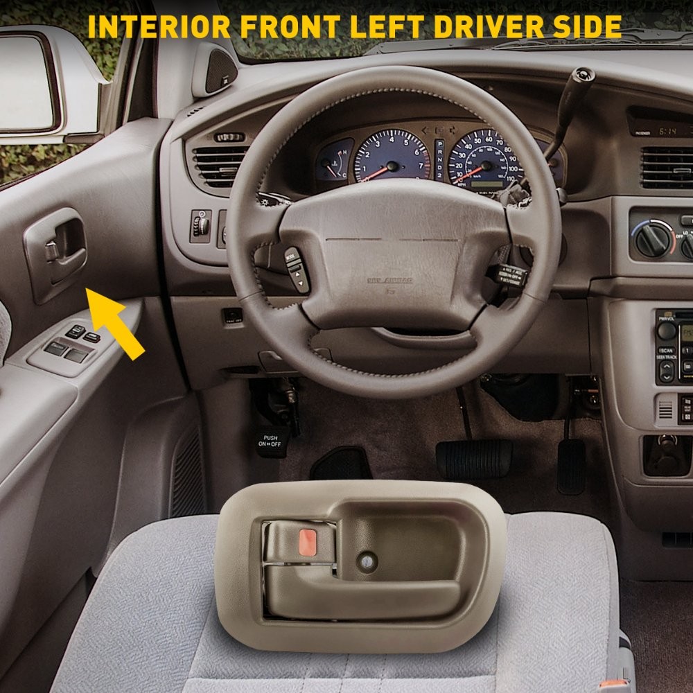Door Handle Beige Interior Inside Front Left LH Driver Side for 98-03 Sienna