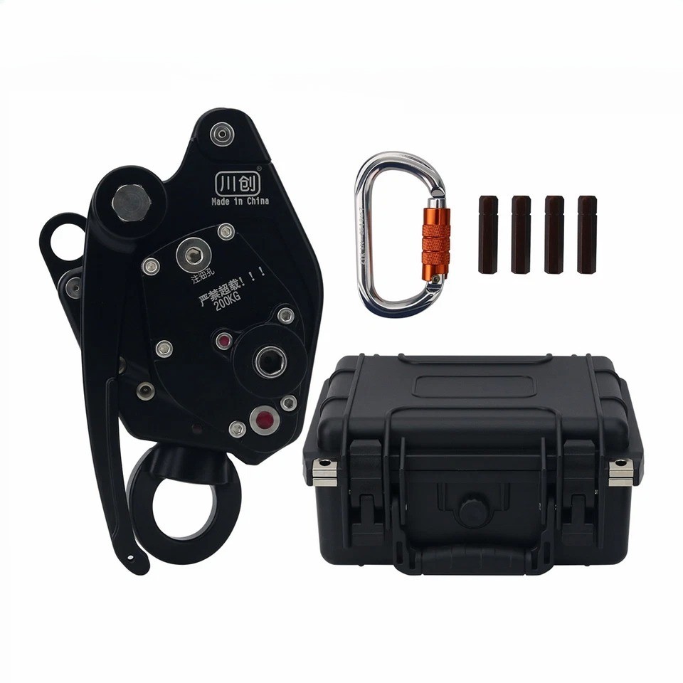 CCS-Ultra Ascent Descent Device Ascender Descender with 200kg Load&Swivel Mode