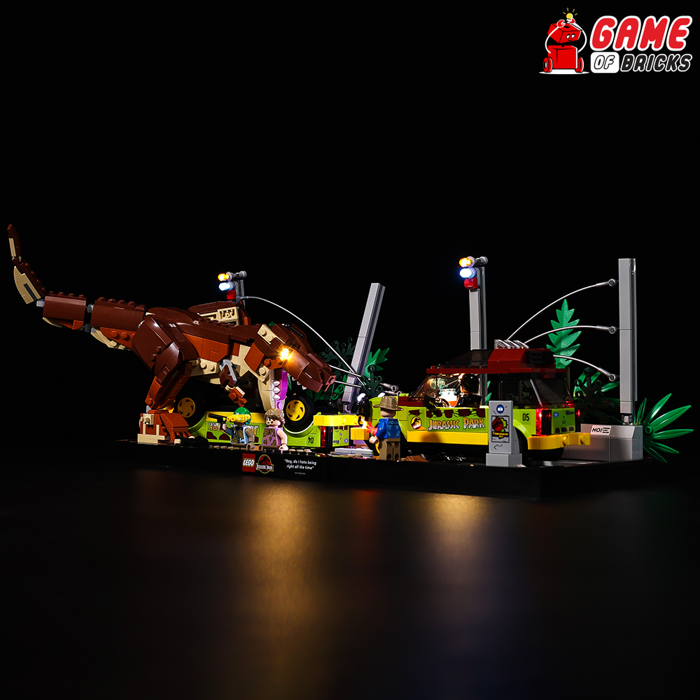 LED Light Kit for T. rex Breakout - Compatible with LEGO® 76956 Set (Remote)