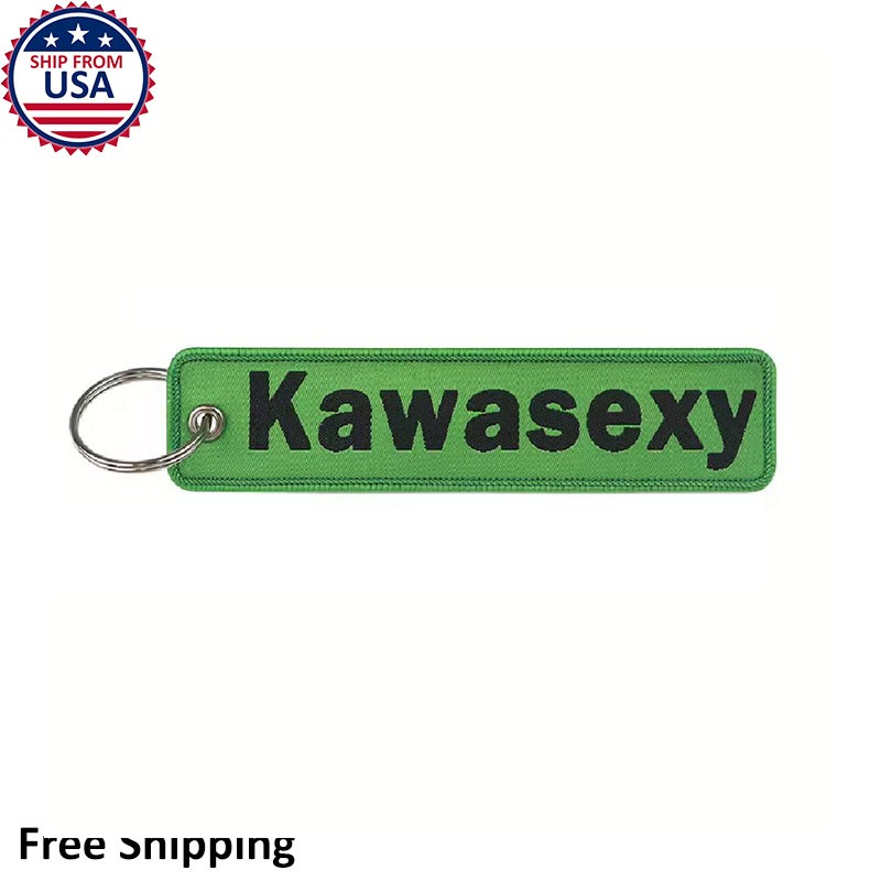 Kawasexy Keychain Green Kawasaki Parody Motorcycle Biker Gift Luggage Tag