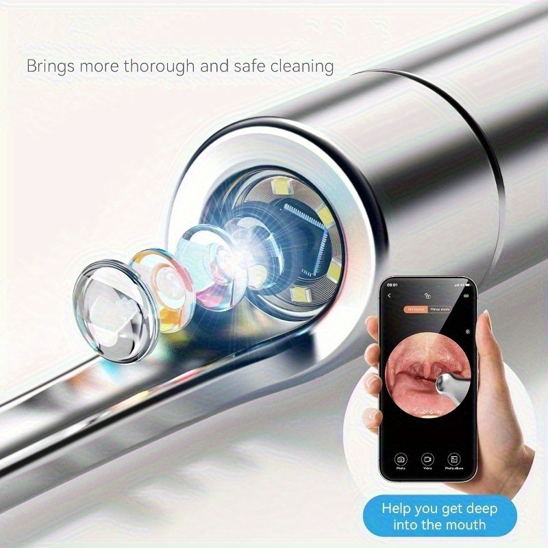Precision-Made Flexible Easy to Install Oral Tonsil Stone Remover with LED Light