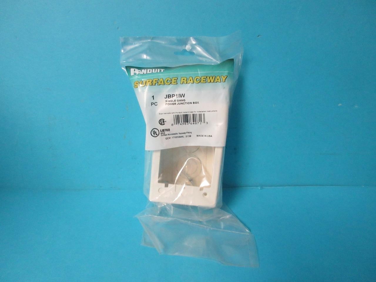 Lot of 4 Panduit JBP1IW Pan-Way® Power Rated 1-Gang Two-Piece Junction Box; PVC