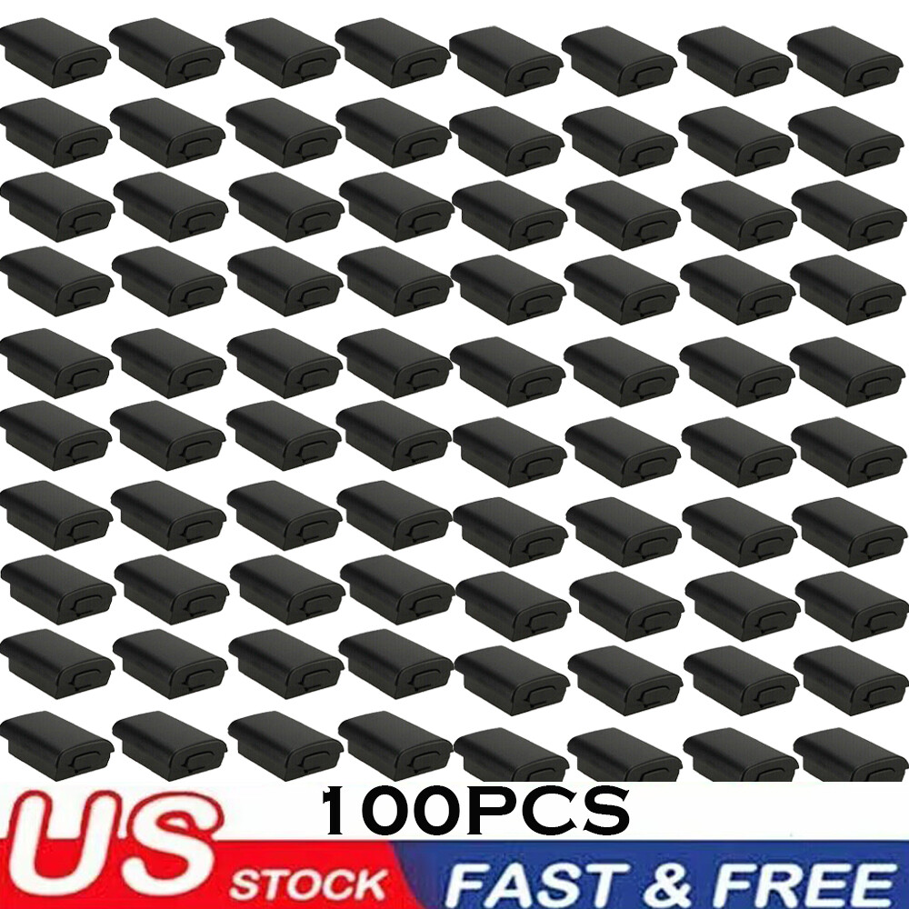 100PCS AA Battery Back Cover Case Shell Pack For Xbox 360 Wireless Controller US