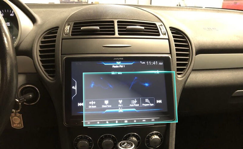 Crystal Clear Screen Protector for 2014 Mercedes Benz SLK350 Vehicle Navigation