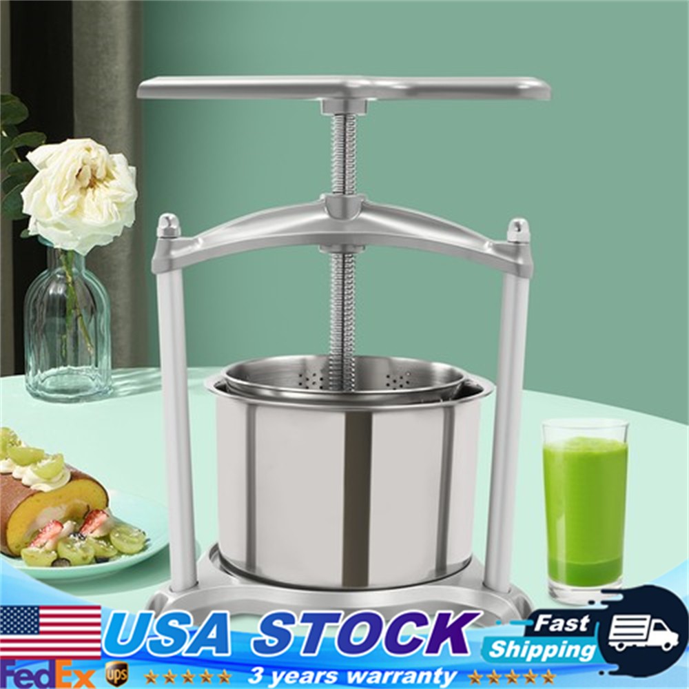 Stainless Steel Fruit Frame Press 6L Cheese Juice Wine Making Home Brew USA