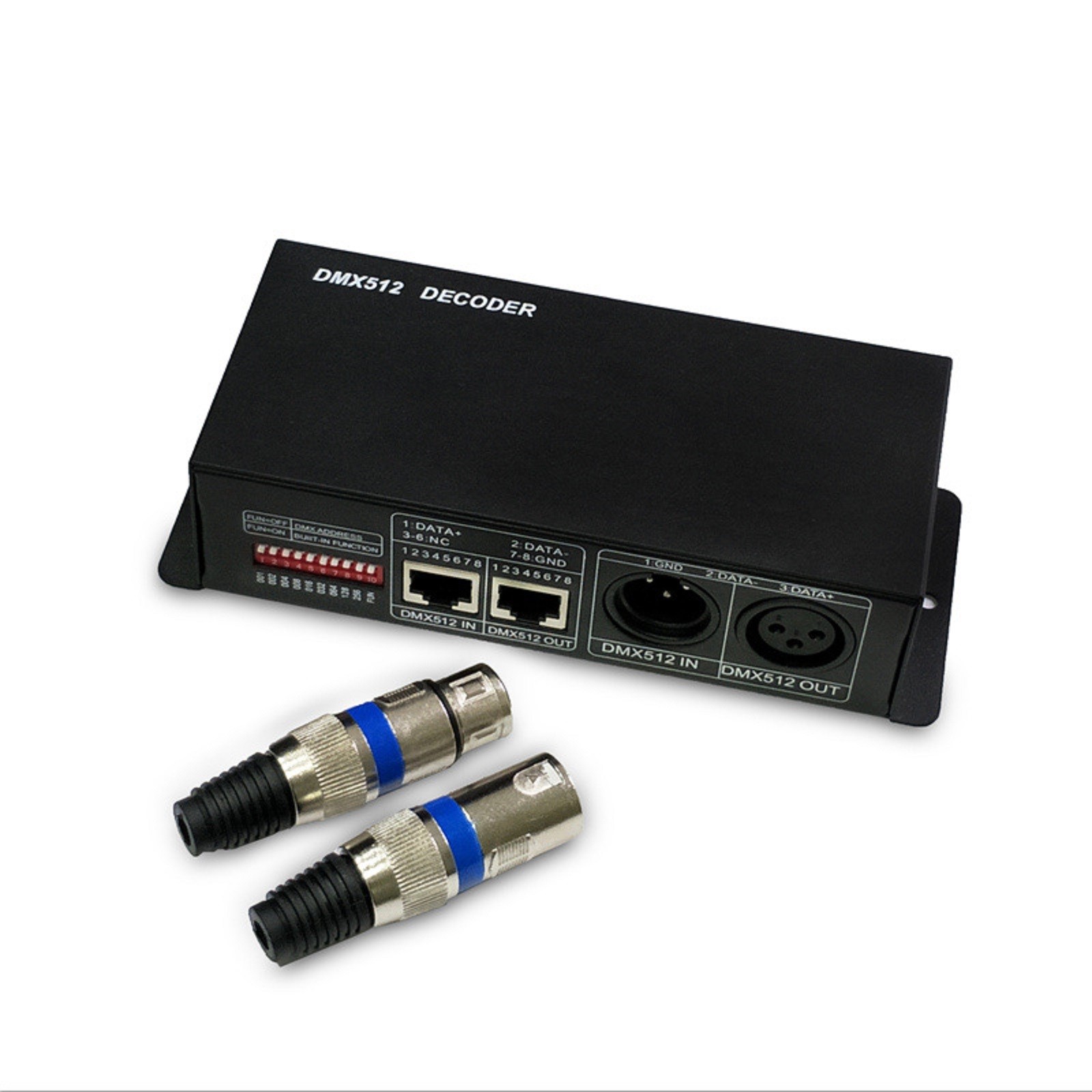 DC12V~24V LED RGBW DMX 512 Controller Decoder Dimmer 4 Channel 8A Stripe Light