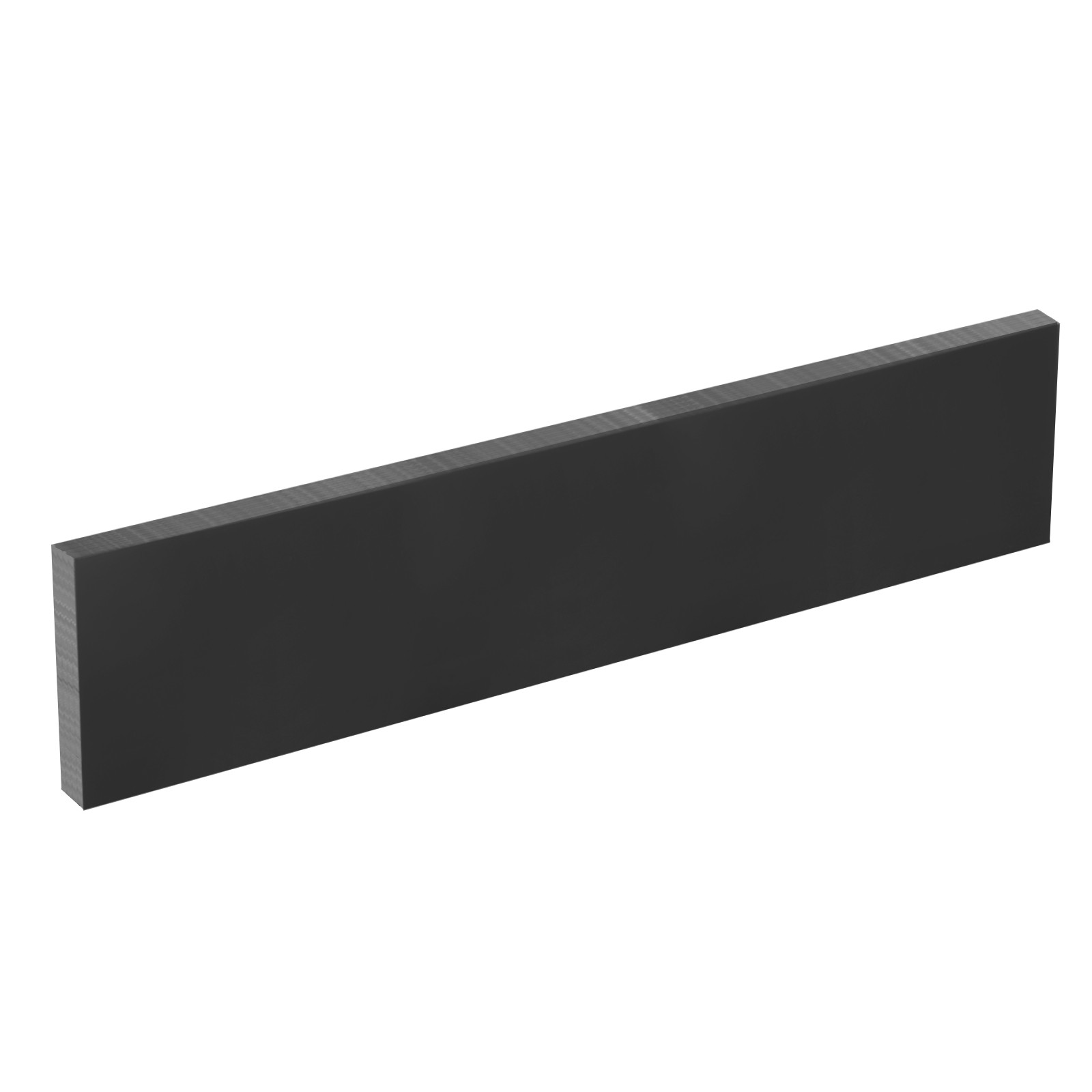 HDPE Plastic Sheet 1/2" Thick, 10" x 48" Polyethylene Plastic Blocks, Black