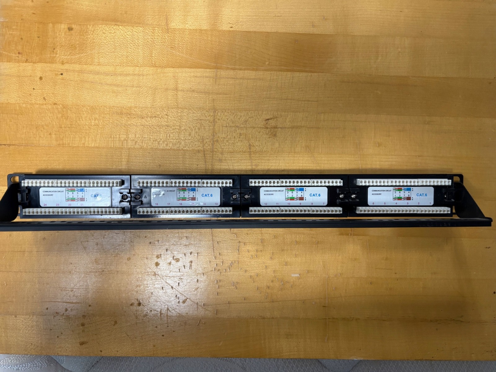 10Gbps 24 Port Cat6 Patch Panel 24 Port